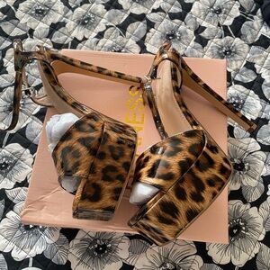 Leopard Print Platform Heels